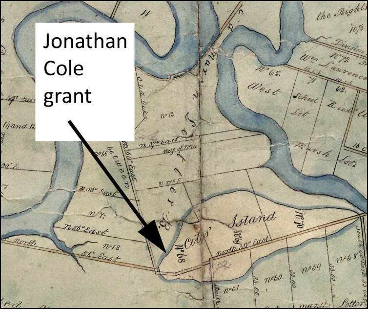 Cole's island 1791 map