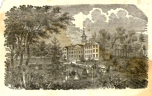 Engraved image of the Mount Allison Ladies’ Academy