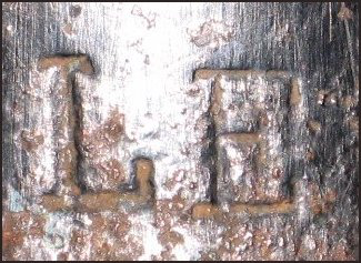 Figure 3. Stamp on Lionel Estabrooks spade. (A. Kennedy photo)