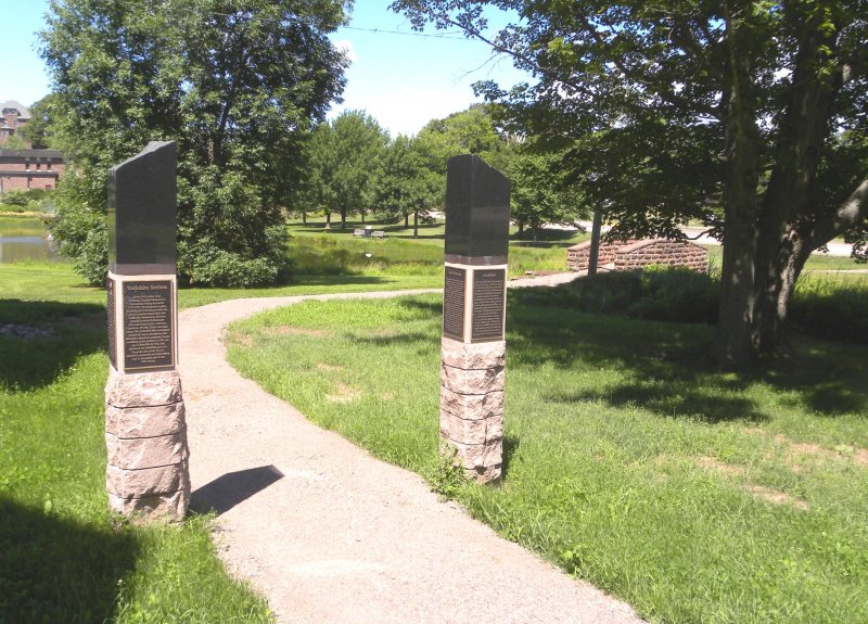 Sackville Centennial Monument the two pillars