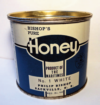 Can of Bishop's pure honey