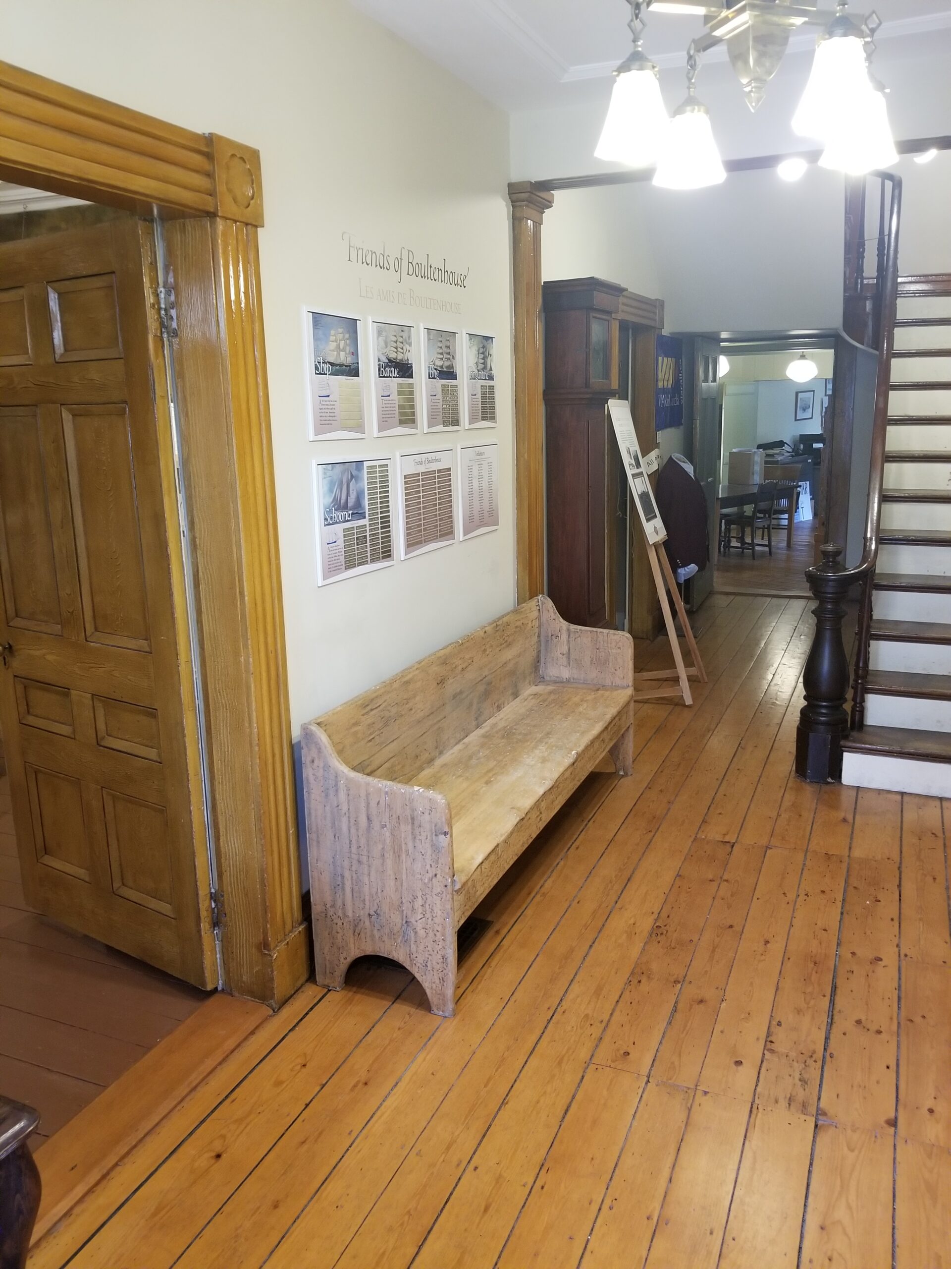 The front hall of the Boultenhouse Heritage Centre.