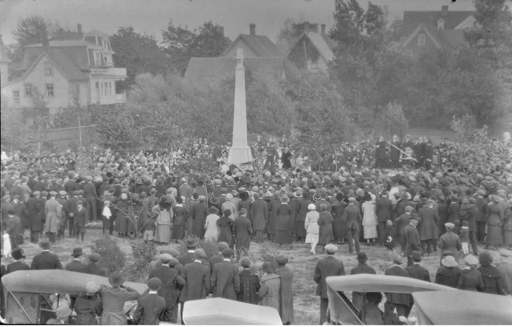 Unveiling of the Soldier's Memoriam Monument in Sackville New Brunswick 1922